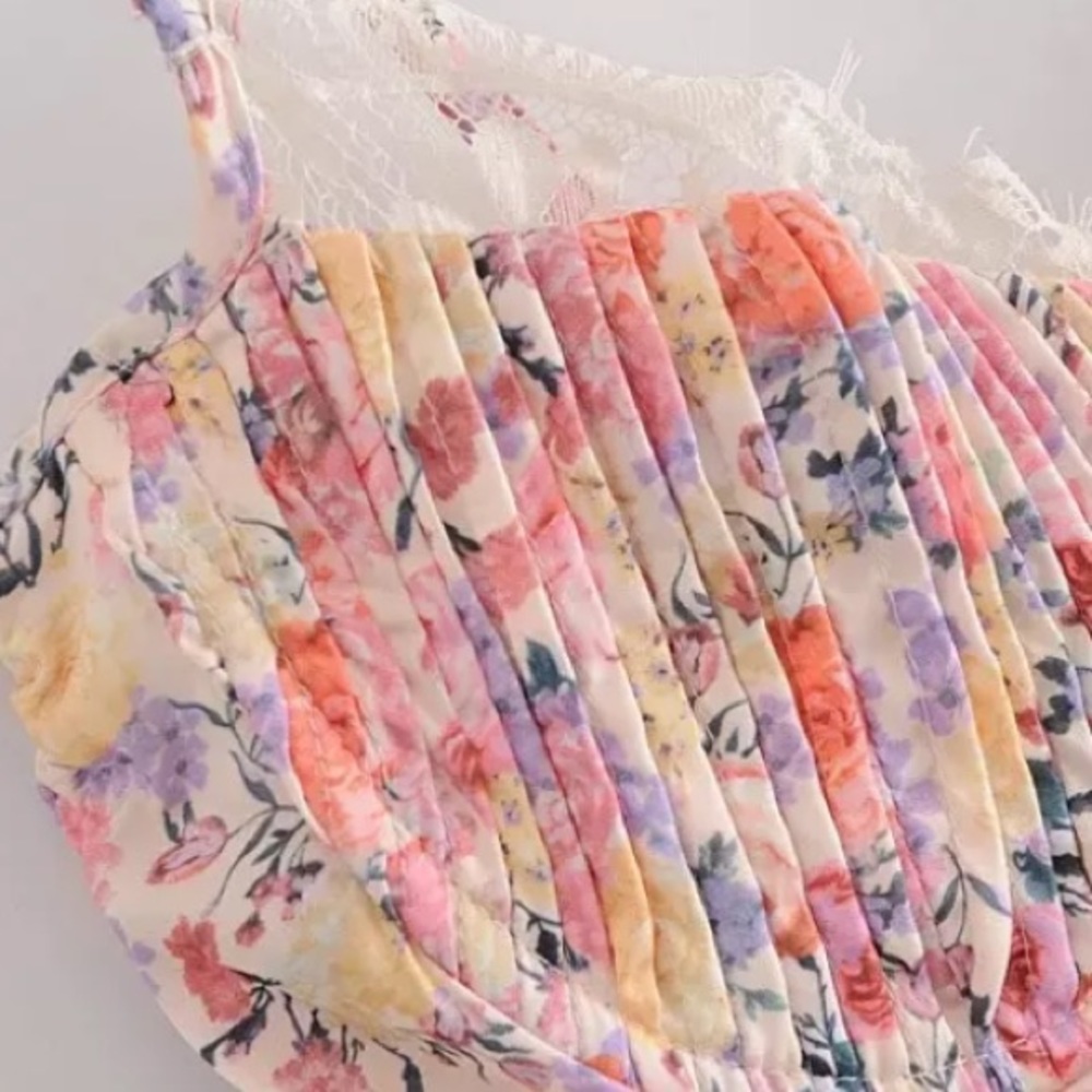 CLEARANCE Floral Ruched Cami Tank Mini Dress - Picture 9 of 14